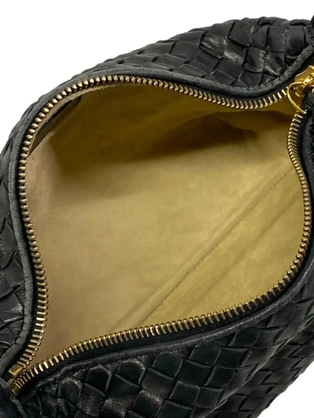 BOTTEGA VENETA Intrecciato  Black Leather Handbag